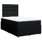 Giroletto a Molle con Materasso Nero 120x190 cm in Tessuto