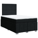 Giroletto a Molle con Materasso Nero 120x190 cm in Tessuto