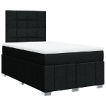 Giroletto a Molle con Materasso Nero 120x190 cm in Tessuto
