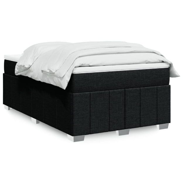 Giroletto a Molle con Materasso Nero 120x190 cm in Tessuto