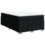 Giroletto a Molle con Materasso Nero 120x190 cm in Tessuto