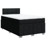 Giroletto a Molle con Materasso Nero 120x190 cm in Tessuto