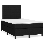 Giroletto a Molle con Materasso Nero 120x190 cm in Tessuto