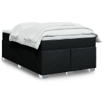 Giroletto a Molle con Materasso Nero 120x190 cm in Tessuto