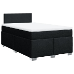 Giroletto a Molle con Materasso Nero 120x190 cm in Tessuto