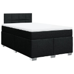 Giroletto a Molle con Materasso Nero 120x190 cm in Tessuto