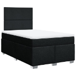 Giroletto a Molle con Materasso Nero 120x190 cm in Tessuto