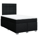 Giroletto a Molle con Materasso Nero 120x190 cm in Tessuto