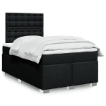 Giroletto a Molle con Materasso Nero 120x190 cm in Tessuto