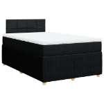 Giroletto a Molle con Materasso Nero 120x190 cm in Tessuto