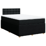 Giroletto a Molle con Materasso Nero 120x190 cm in Tessuto