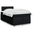 Giroletto a Molle con Materasso Nero 120x190 cm in Tessuto