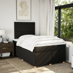 Giroletto a Molle con Materasso Nero 120x190 cm in Tessuto