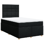 Giroletto a Molle con Materasso Nero 120x190 cm in Tessuto