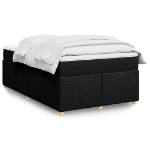 Giroletto a Molle con Materasso Nero 120x190 cm in Tessuto