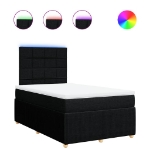Giroletto a Molle con Materasso Nero 120x190 cm in Tessuto