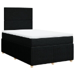 Giroletto a Molle con Materasso Nero 120x190 cm in Tessuto