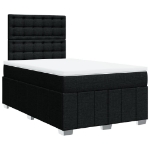 Giroletto a Molle con Materasso Nero 120x190 cm in Tessuto