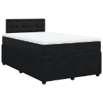 Giroletto a Molle con Materasso Nero 120x190 cm in Velluto