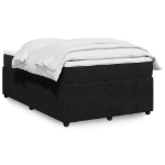 Giroletto a Molle con Materasso Nero 120x190 cm in Velluto