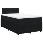 Giroletto a Molle con Materasso Nero 120x190 cm in Velluto