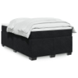 Giroletto a Molle con Materasso Nero 120x190 cm in Velluto