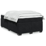 Giroletto a Molle con Materasso Nero 120x190 cm in Velluto