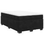 Giroletto a Molle con Materasso Nero 120x190 cm in Velluto