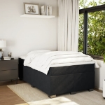 Giroletto a Molle con Materasso Nero 120x190 cm in Velluto