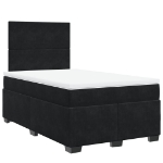 Giroletto a Molle con Materasso Nero 120x190 cm in Velluto