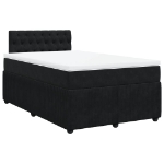 Giroletto a Molle con Materasso Nero 120x190 cm in Velluto