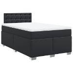 Giroletto a Molle con Materasso Nero 120x200 cm in Similpelle