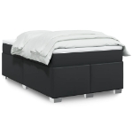 Giroletto a Molle con Materasso Nero 120x200 cm in Similpelle