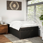 Giroletto a Molle con Materasso Nero 120x200 cm in Similpelle