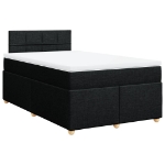 Giroletto a Molle con Materasso Nero 120x200 cm in Tessuto
