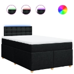 Giroletto a Molle con Materasso Nero 120x200 cm in Tessuto