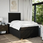 Giroletto a Molle con Materasso Nero 120x200 cm in Tessuto