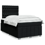 Giroletto a Molle con Materasso Nero 120x200 cm in Tessuto