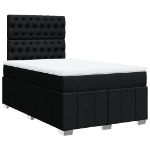 Giroletto a Molle con Materasso Nero 120x200 cm in Tessuto