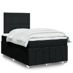 Giroletto a Molle con Materasso Nero 120x200 cm in Tessuto