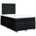 Giroletto a Molle con Materasso Nero 120x200 cm in Tessuto