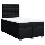 Giroletto a Molle con Materasso Nero 120x200 cm in Tessuto