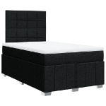 Giroletto a Molle con Materasso Nero 120x200 cm in Tessuto