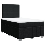 Giroletto a Molle con Materasso Nero 120x200 cm in Tessuto