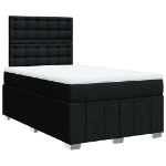 Giroletto a Molle con Materasso Nero 120x200 cm in Tessuto