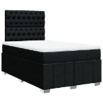 Giroletto a Molle con Materasso Nero 120x200 cm in Tessuto