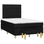 Giroletto a Molle con Materasso Nero 120x200 cm in Tessuto