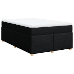 Giroletto a Molle con Materasso Nero 120x200 cm in Tessuto