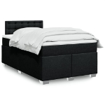 Giroletto a Molle con Materasso Nero 120x200 cm in Tessuto