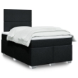 Giroletto a Molle con Materasso Nero 120x200 cm in Tessuto
